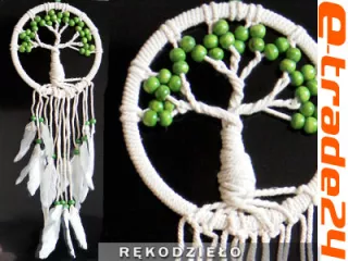 Efektowny Dream Catcher ŁAPACZ SNÓW Drzewo Życia